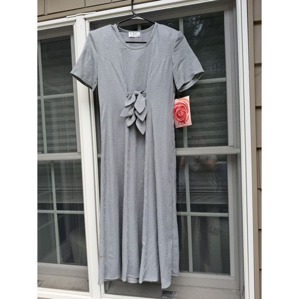 Vintage 90s CDC Dress Women's 4 Petite Cottagecore Gingham Plaid New w/ tags